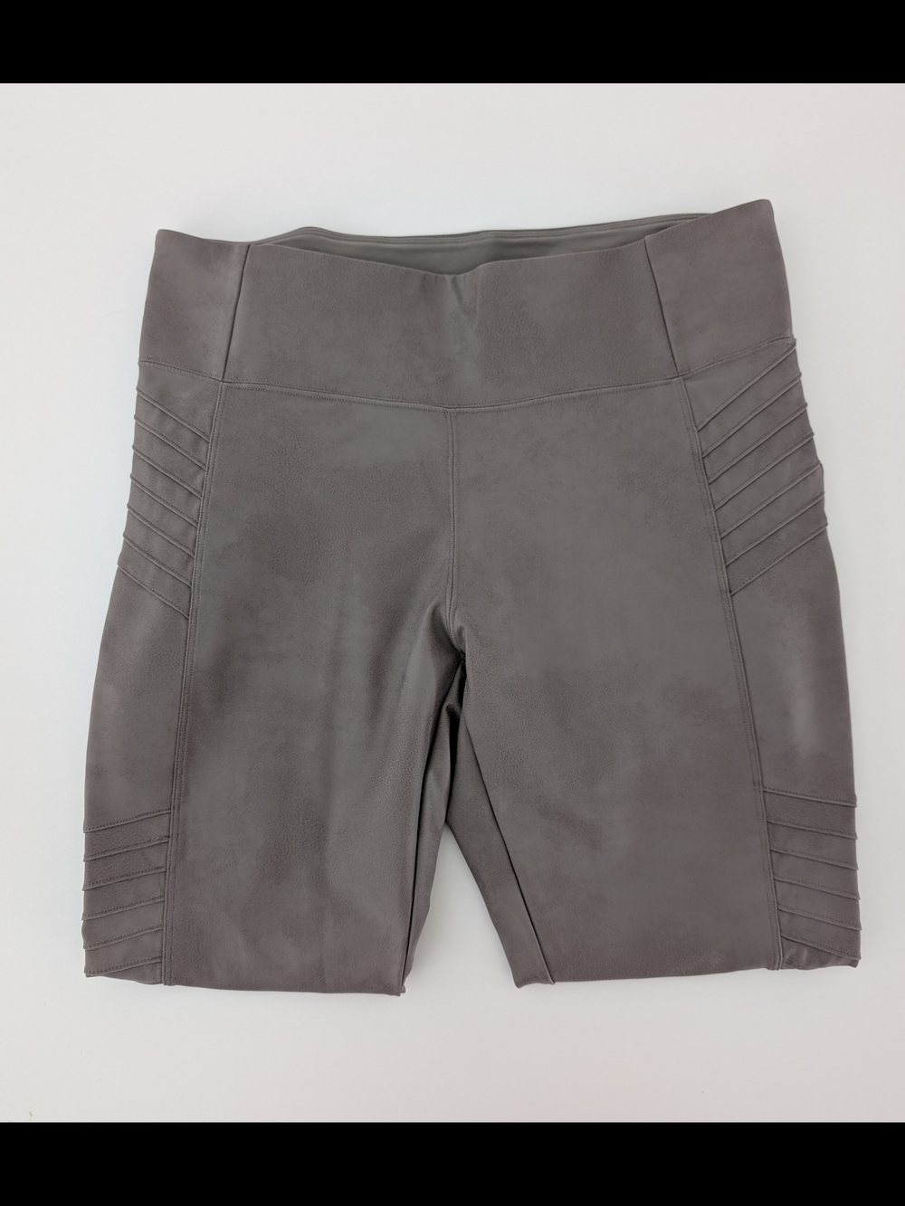 Athleta Delancey Gleam Leggings Bluff Gray Back Pockets Ankle Zip Casual L - Picture 3 of 10